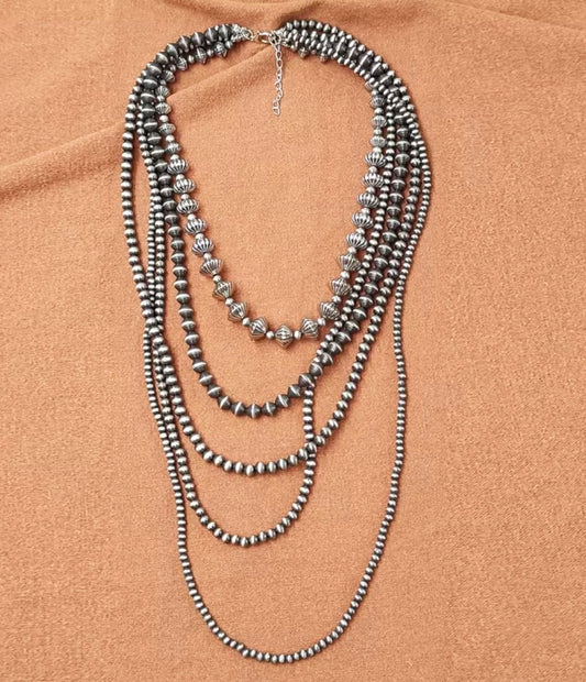 5 layer necklace stack